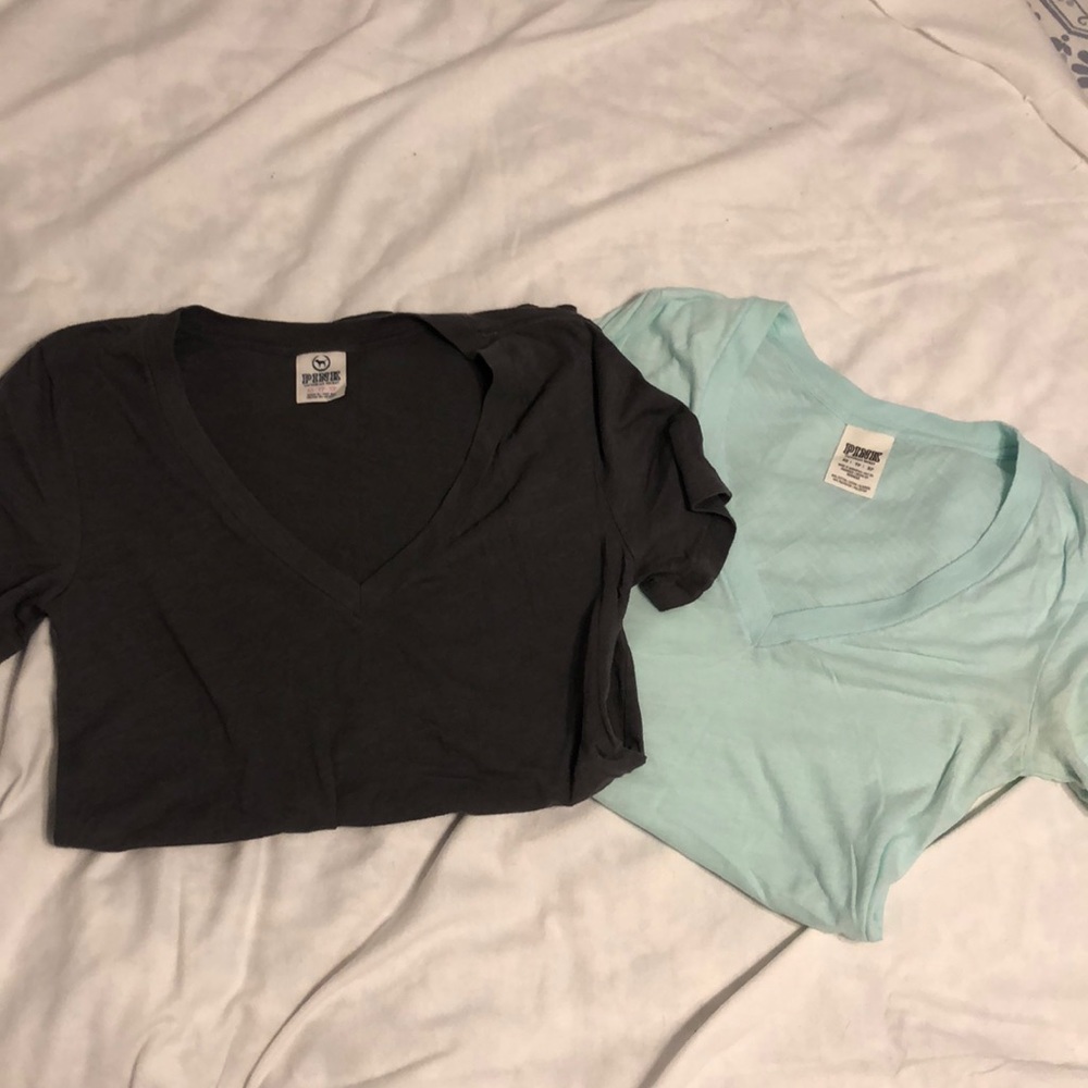Victoria’s Secret PINK V neck tee Bundle of 2